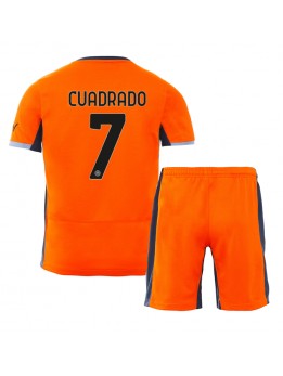 Billige Inter Milan Juan Cuadrado #7 Tredjedraktsett Barn 2023-24 Kortermet (+ Korte bukser)